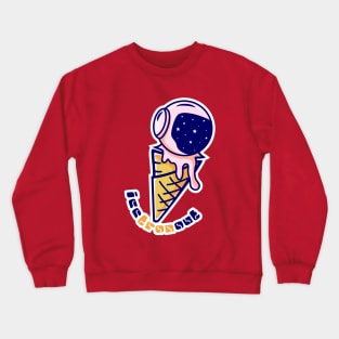 Cute Astronaut With The Sweet Ice Cream Cone Crewneck Sweatshirt